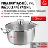 MagicHome Chloe rozsdamentes acél lábas üvegfedővel – Ø 22 cm, 4000 ml