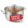 MagicHome Chloe rozsdamentes acél lábas üvegfedővel – Ø 24 cm, 5500 ml