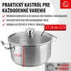 MagicHome Chloe rozsdamentes acél lábas üvegfedővel – Ø 24 cm, 5500 ml