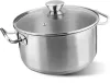 MagicHome Chloe rozsdamentes acél lábas üvegfedővel – Ø 24 cm, 5500 ml
