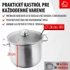 MagicHome Chloe rozsdamentes acél fazék üvegfedővel – Ø 26 cm, 10 liter