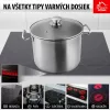 MagicHome Chloe rozsdamentes acél fazék üvegfedővel – Ø 26 cm, 10 liter