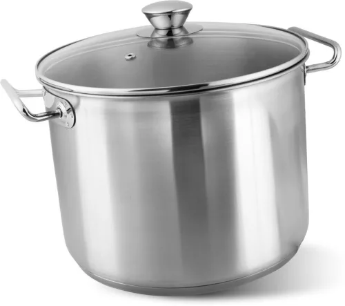 MagicHome Chloe rozsdamentes acél fazék üvegfedővel – Ø 30 cm, 15 liter