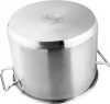 MagicHome Chloe rozsdamentes acél fazék üvegfedővel – Ø 30 cm, 15 liter