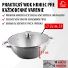 MagicHome Chloe rozsdamentes acél wok edény üvegfedővel – Ø 26 cm, 5 liter