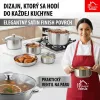 MagicHome Chloe rozsdamentes acél wok edény üvegfedővel – Ø 26 cm, 5 liter