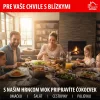 MagicHome Chloe rozsdamentes acél wok edény üvegfedővel – Ø 26 cm, 5 liter