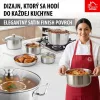 MagicHome Chloe rozsdamentes acél edénykészlet üvegfedőkkel – 9 részes