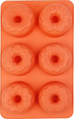 MagicHome szilikon fánk sütőforma – 6 részes, 27 × 16 × 3 cm