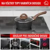 MagicHome Black Marble Line nyeles lábas üvegfedővel, márványhatású tapadásmentes bevonattal – Ø 16 cm, 1300 ml