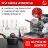 MagicHome Black Marble Line nyeles lábas üvegfedővel, márványhatású tapadásmentes bevonattal – Ø 16 cm, 1300 ml
