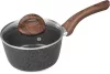 MagicHome Black Marble Line nyeles lábas üvegfedővel, márványhatású tapadásmentes bevonattal – Ø 16 cm, 1300 ml