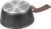 MagicHome Black Marble Line nyeles lábas üvegfedővel, márványhatású tapadásmentes bevonattal – Ø 16 cm, 1300 ml