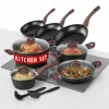MagicHome Black Marble Line edénykészlet márványhatású tapadásmentes bevonattal – 13 részes