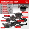 MagicHome Black Marble Line edénykészlet márványhatású tapadásmentes bevonattal – 13 részes