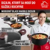 MagicHome Black Marble Line edénykészlet márványhatású tapadásmentes bevonattal – 13 részes