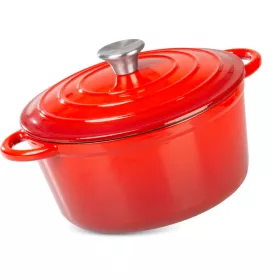   MagicHome Castora Line zománcozott öntöttvas edény fedővel – Ø 24 cm, 4 liter