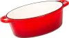 MagicHome Castora Line ovális zománcozott öntöttvas sütőtál fedővel – 30 cm, 4,4 liter