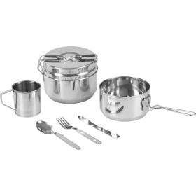   Kemping étkészlet Strend Pro Grill, rozsdamentes acél 13/15 cm
