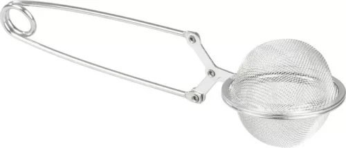 MagicHome rozsdamentes acél csipeszes teaszűrő – 15,5 × 5 cm