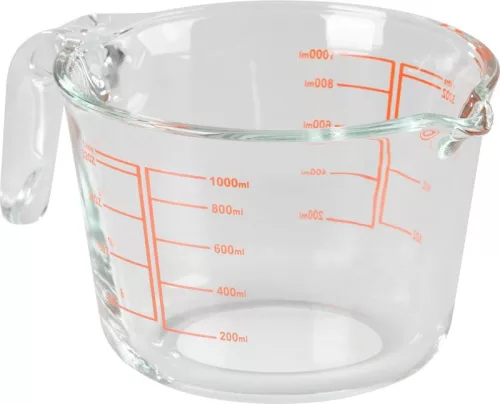 MagicHome üveg mérőkancsó kiöntővel és mérőskálával – 1 liter