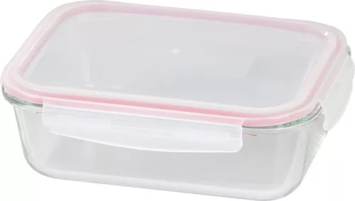 MagicHome téglalap alakú üveg ételtároló doboz műanyag fedéllel – 1500 ml