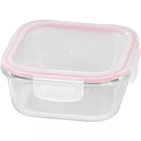   MagicHome négyzet alakú üveg ételtároló doboz műanyag fedéllel – 800 ml