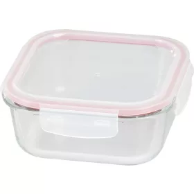   MagicHome négyzet alakú üveg ételtároló doboz műanyag fedéllel – 1200 ml