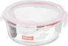 MagicHome kerek üveg ételtároló doboz műanyag fedéllel – 950 ml