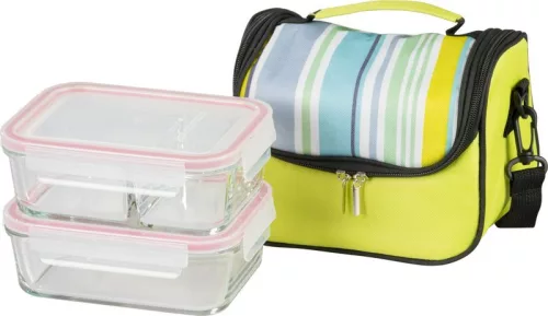 MagicHome üveg ételtároló doboz készlet hőtartó dobozzal – 2 × 900 ml