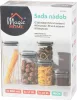 MagicHome üveg tárolóedény készlet rozsdamentes acél fedéllel – 3 db, 800/1100/1500 ml