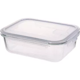   MagicHome téglalap alakú üveg ételtároló doboz fedéllel és szellőzőszeleppel – 1500 ml