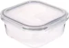 MagicHome négyzet alakú üveg ételtároló doboz fedéllel és szellőzőszeleppel – 800 ml
