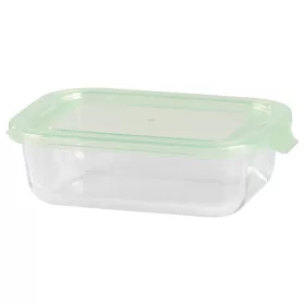  MagicHome téglalap alakú üveg ételtároló doboz műanyag fedéllel – 650 ml