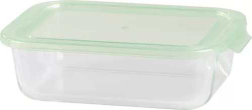 MagicHome téglalap alakú üveg ételtároló doboz műanyag fedéllel – 1500 ml