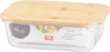 MagicHome téglalap alakú üveg ételtároló doboz bambusz fedéllel – 1000 ml