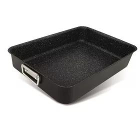   MagicHome Marble Line tepsi fogantyúval, márványhatású tapadásmentes bevonattal – 40 × 28 × 6,5 cm