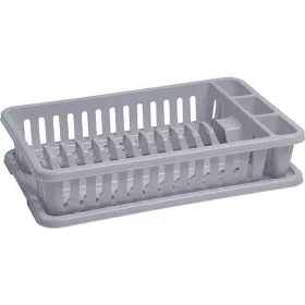   Curver 173415 konyhai edényszárító csepptálcával – 42 × 26,5 × 8,8 cm, szürke