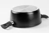 MagicHome Black Line fazék üvegfedővel, márványhatású tapadásmentes bevonattal – Ø 24 cm, 4000 ml