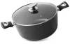 MagicHome Black Line, fazék fedővel, 28 cm, 5900 ml
