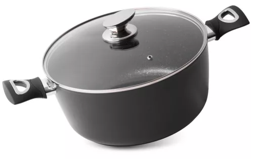 MagicHome Black Line, fazék fedővel, 28 cm, 5900 ml