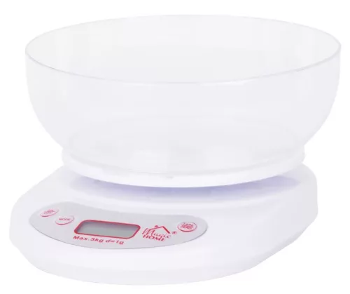 MagicHome DKS1 digitális konyhai mérleg edénnyel – 5 kg, 1 g pontosság
