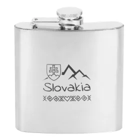   MagicHome HF292 rozsdamentes acél laposüveg – 177 ml, Szlovákia címerével