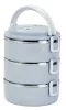 MagicHome 3 részes ételhordó készlet rozsdamentes acél betéttel – 3 × 500 ml,  kék