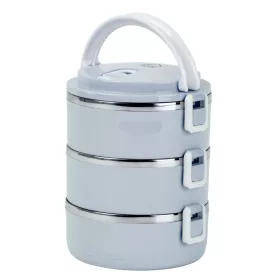   MagicHome 3 részes ételhordó készlet rozsdamentes acél betéttel – 3 × 500 ml,  kék