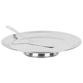   MagicHome rozsdamentes acél tortatál tortalapáttal – Ø 32 cm