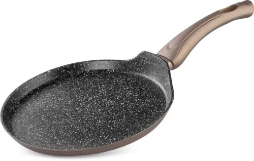 MagicHome Coffee Brown Line palacsintasütő 2 rétegű márványhatású tapadásmentes bevonattal – Ø 25 cm