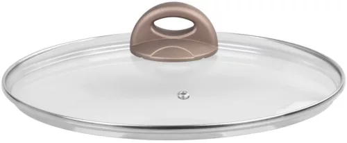 MagicHome Coffee Brown Line üvegfedő bakelit fogantyúval – Ø 24 cm
