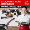 MagicHome Black Marble Line serpenyő 3 rétegű márványhatású tapadásmentes bevonattal – Ø 24 cm