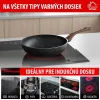 MagicHome Black Marble Line wok serpenyő 3 rétegű márványhatású tapadásmentes bevonattal – Ø 28 cm